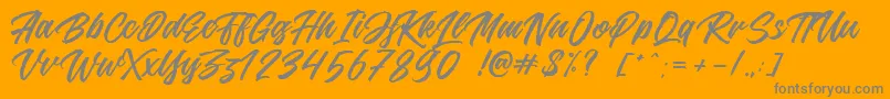 Jouska Font – Gray Fonts on Orange Background