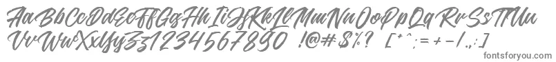Jouska-Schriftart – Graue Schriften auf weißem Hintergrund