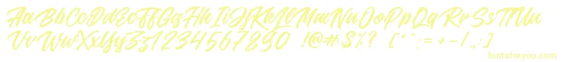 Jouska Font – Yellow Fonts on White Background