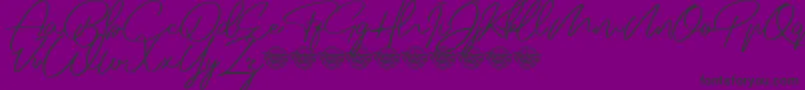 Jovanka demo-Schriftart – Schwarze Schriften auf violettem Hintergrund