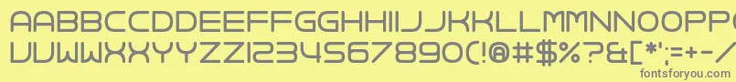 フォントJoy Kim – 黄色の背景に灰色の文字