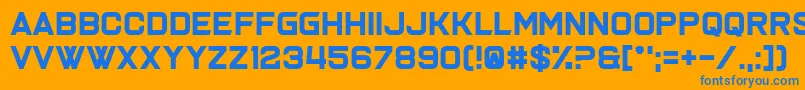 Joy Multiplication Font – Blue Fonts on Orange Background