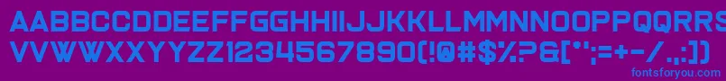 フォントJoy Multiplication – 紫色の背景に青い文字