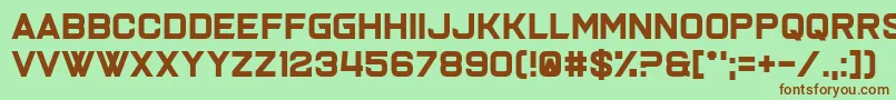 Czcionka Joy Multiplication – brązowe czcionki na zielonym tle