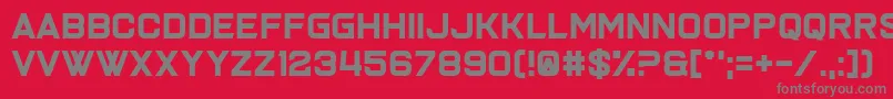 フォントJoy Multiplication – 赤い背景に灰色の文字