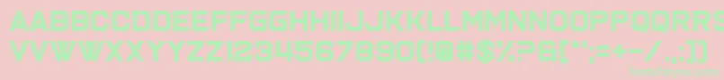 フォントJoy Multiplication – ピンクの背景に緑の文字