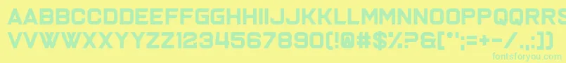 フォントJoy Multiplication – 黄色い背景に緑の文字