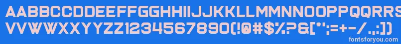 フォントJoy Multiplication – ピンクの文字、青い背景