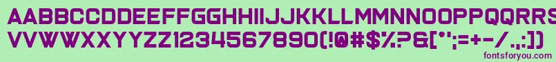 フォントJoy Multiplication – 緑の背景に紫のフォント