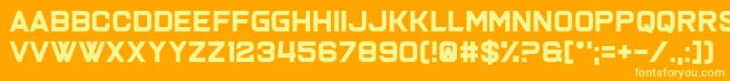 フォントJoy Multiplication – オレンジの背景に黄色の文字