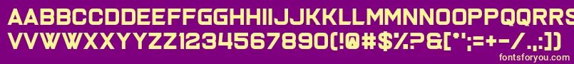 フォントJoy Multiplication – 紫の背景に黄色のフォント