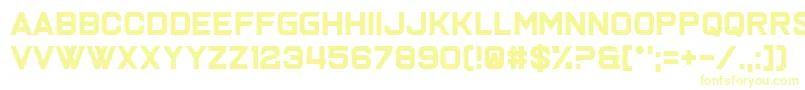 フォントJoy Multiplication – 白い背景に黄色の文字