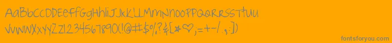 Joyful Juliana Font – Gray Fonts on Orange Background