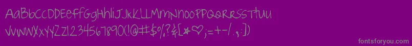 Joyful Juliana Font – Gray Fonts on Purple Background