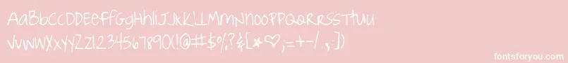 Joyful Juliana Font – White Fonts on Pink Background