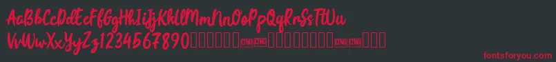 Czcionka joyfulness script free for personal – czerwone czcionki na czarnym tle