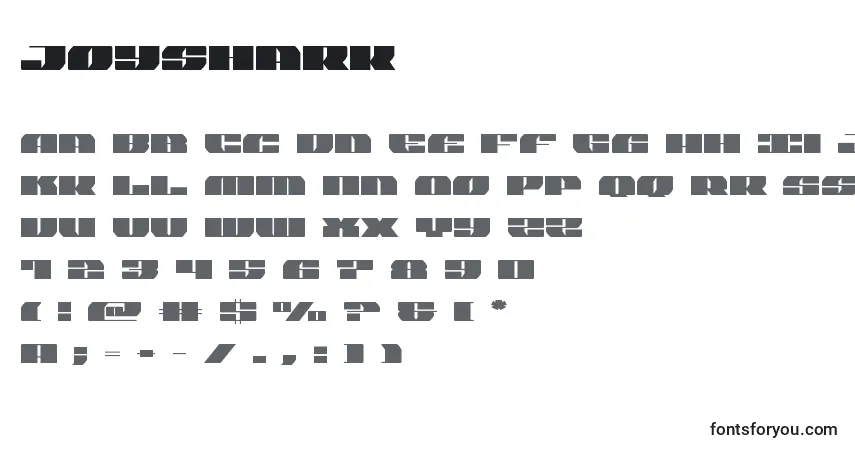 Joyshark-fontti – aakkoset, numerot, erikoismerkit