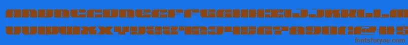joyshark Font – Brown Fonts on Blue Background
