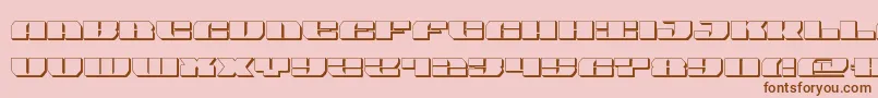 joyshark3d Font – Brown Fonts on Pink Background