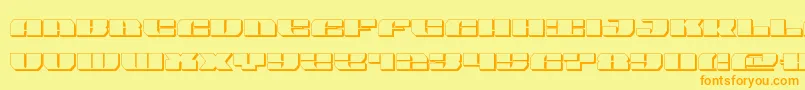 joyshark3d Font – Orange Fonts on Yellow Background