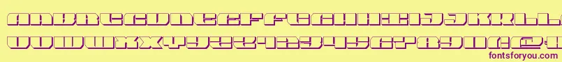 joyshark3d Font – Purple Fonts on Yellow Background