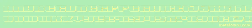 joyshark3d Font – Yellow Fonts on Green Background