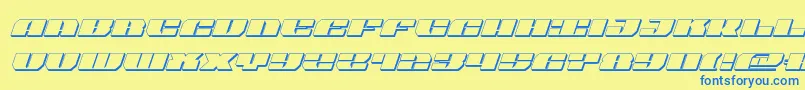 joyshark3dital Font – Blue Fonts on Yellow Background