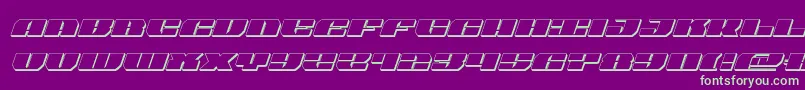 joyshark3dital Font – Green Fonts on Purple Background