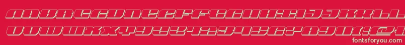 joyshark3dital Font – Green Fonts on Red Background