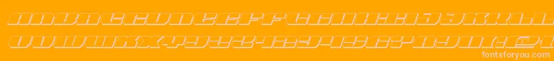 joyshark3dital-Schriftart – Rosa Schriften auf orangefarbenem Hintergrund