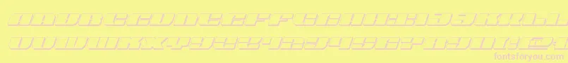 Czcionka joyshark3dital – różowe czcionki na żółtym tle