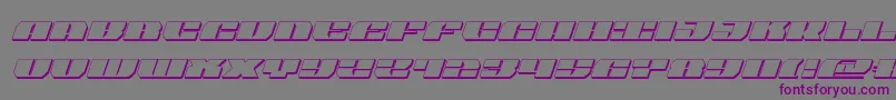 フォントjoyshark3dital – 紫色のフォント、灰色の背景