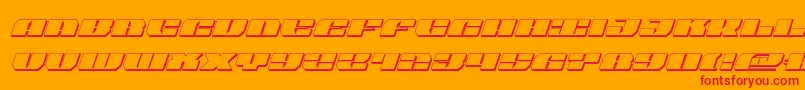 joyshark3dital-Schriftart – Rote Schriften auf orangefarbenem Hintergrund