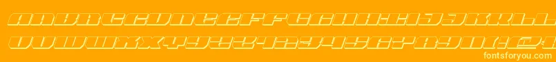 joyshark3dital-Schriftart – Gelbe Schriften auf orangefarbenem Hintergrund