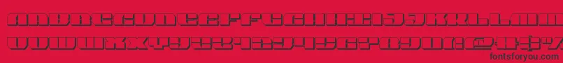 joyshark3dsemicond-Schriftart – Schwarze Schriften auf rotem Hintergrund