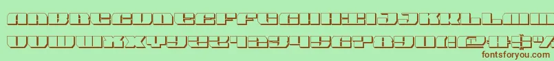 joyshark3dsemicond Font – Brown Fonts on Green Background