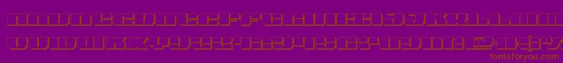 joyshark3dsemicond Font – Brown Fonts on Purple Background