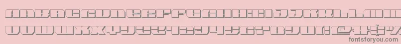 joyshark3dsemicond Font – Gray Fonts on Pink Background