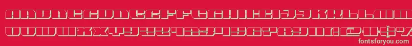 joyshark3dsemicond Font – Green Fonts on Red Background