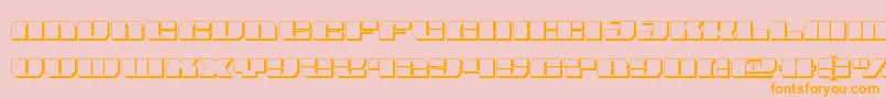 joyshark3dsemicond-Schriftart – Orangefarbene Schriften auf rosa Hintergrund