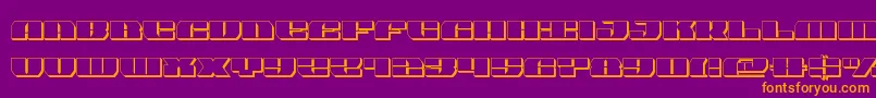 joyshark3dsemicond-Schriftart – Orangefarbene Schriften auf violettem Hintergrund