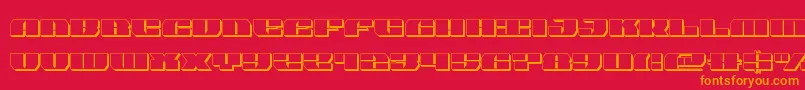 joyshark3dsemicond Font – Orange Fonts on Red Background