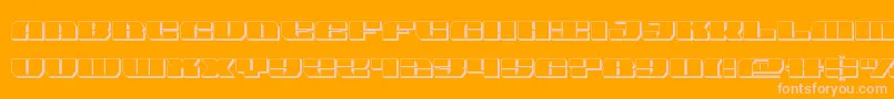 joyshark3dsemicond-Schriftart – Rosa Schriften auf orangefarbenem Hintergrund