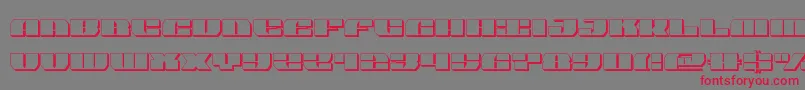 Fonte joyshark3dsemicond – fontes vermelhas em um fundo cinza
