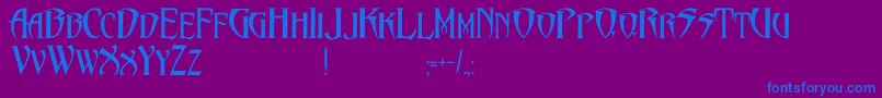 PentagramsMalefissent Font – Blue Fonts on Purple Background