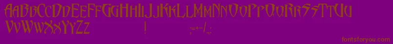 PentagramsMalefissent Font – Brown Fonts on Purple Background
