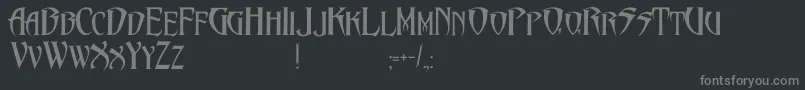 PentagramsMalefissent Font – Gray Fonts on Black Background