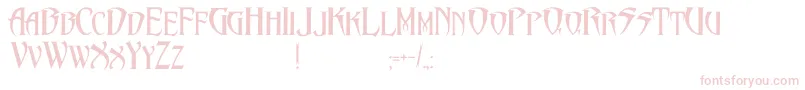 PentagramsMalefissent-Schriftart – Rosa Schriften auf weißem Hintergrund