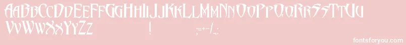 PentagramsMalefissent Font – White Fonts on Pink Background