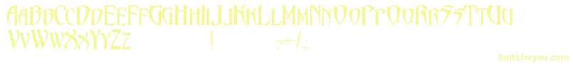 PentagramsMalefissent Font – Yellow Fonts on White Background